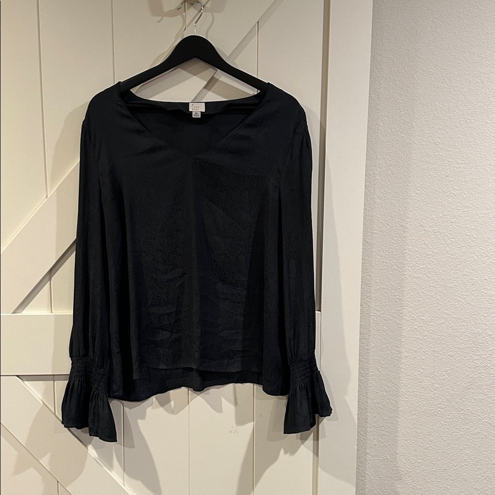 A New Day Black Textured Top